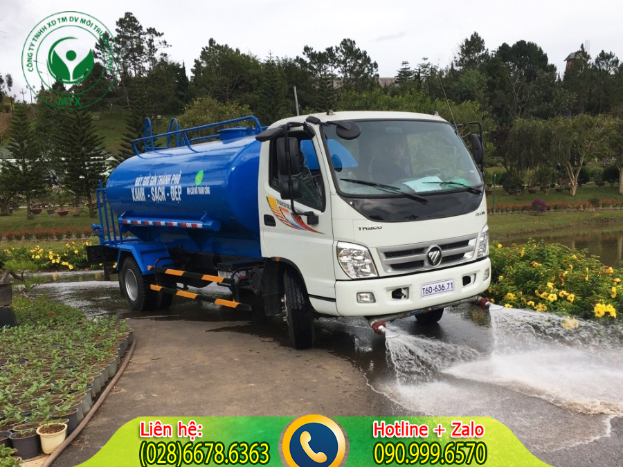 Dịch vụ cho thu&ecirc; xe tưới c&acirc;y M&ocirc;i Trường Xanh