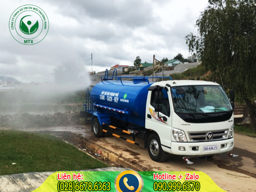 Dịch vụ cho thu&ecirc; xe bồn rửa đường tại M&ocirc;i Trường Xanh