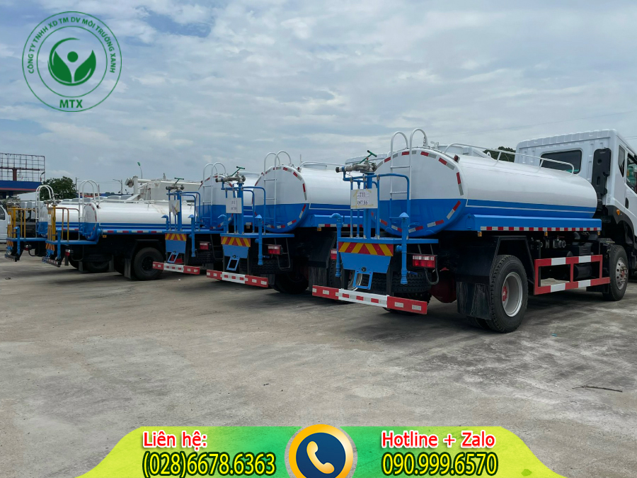 Cho thu&ecirc; xe bồn chở nước bể bơi M&ocirc;i Trường Xanh