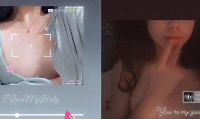 Clip Kim Sa khoe dáng nuột trước gương cực hot trong phòng riêng