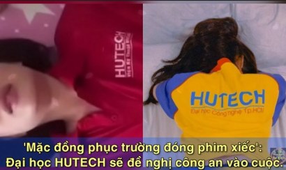 Clip nóng mặc áo đồng phục Hutech làm tình nhịp nhàng nhiều tư thế