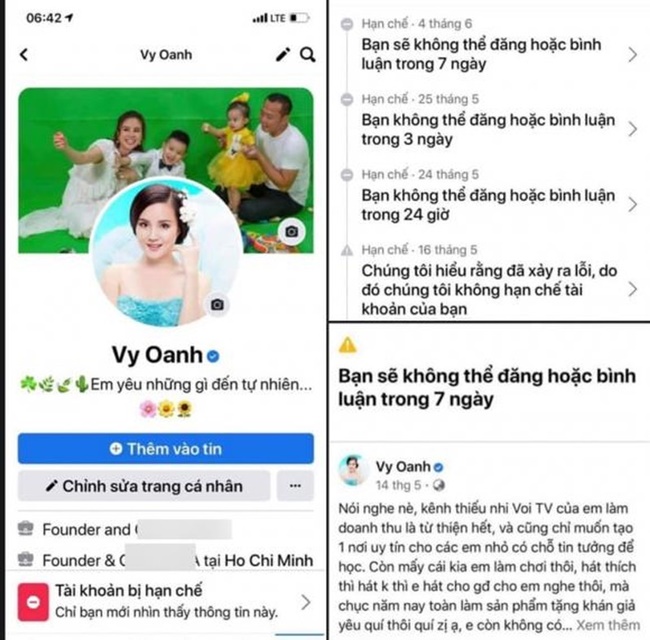 Vy Oanh bị hack FB
