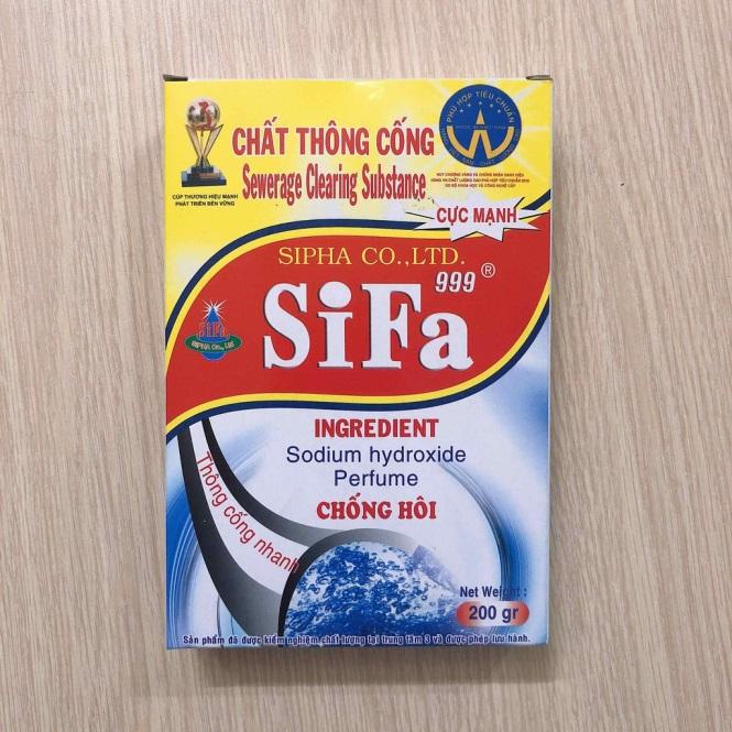COMBO 2 GÓI BỘT THÔNG CỐNG SIFA- axit, thuốc thông cầu cống nghẹt cực mạnh