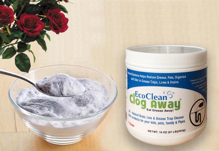 EcoSock v&agrave; Ecoclean Clog Away- bột th&ocirc;ng cầu cống nghẹt cực mạnh